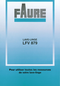 Mode d’emploi Faure LFV879 Lave-linge