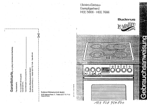 Bedienungsanleitung Buderus-Le Maitre HEE8666 Herd