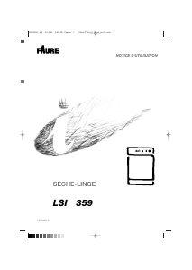 Mode d’emploi Faure LSI359 Sèche-linge