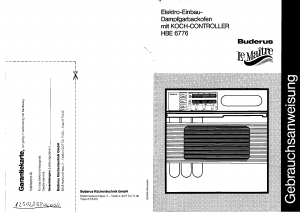 Bedienungsanleitung Buderus-Le Maitre HBE6776 Backofen