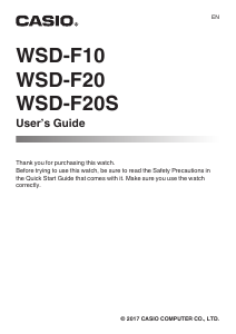 Bruksanvisning Casio WSD-F20S Smart klocka