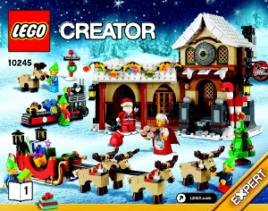 Handleiding Lego set 10245 Creator Werkplaats van de kerstman