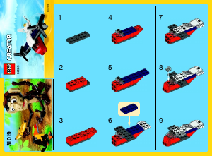 Bruksanvisning Lego set 30189 Creator Transportfly