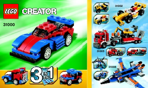 Bruksanvisning Lego set 31000 Creator Racerbil