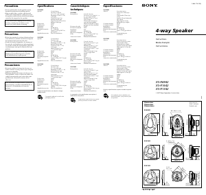 Manual de uso Sony XS-R1342 Altavoz para coche