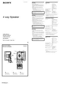 Mode d’emploi Sony XS-R4645 Haut-parleur voiture