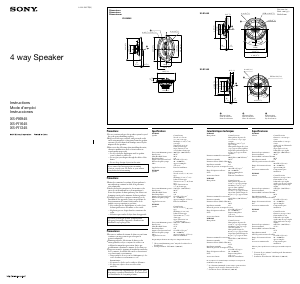 Mode d’emploi Sony XS-R1345 Haut-parleur voiture