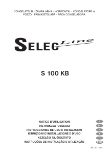 Manual de uso Selecline S100KB Congelador
