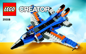 Manual de uso Lego set 31008 Creator Avión ultrasónico