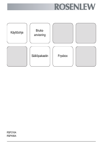 Bruksanvisning Rosenlew RSP216A Frys