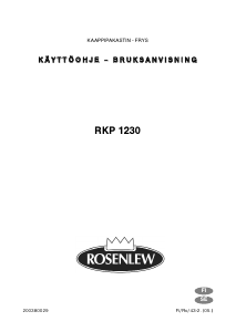 Bruksanvisning Rosenlew RKP1230 Frys