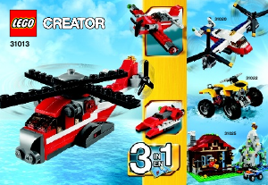 Bedienungsanleitung Lego set 31013 Creator Roter Hubschrauber