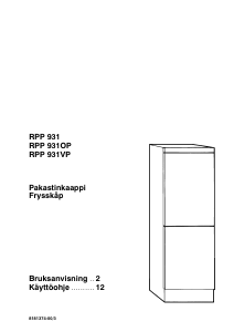 Bruksanvisning Rosenlew RPP931OP Frys