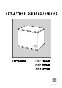 Bruksanvisning Rosenlew RSP375D Frys