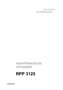 Käyttöohje Rosenlew RPP3125 Pakastin