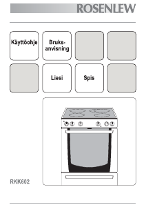 Käyttöohje Rosenlew RKK602 Liesi