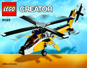 Bruksanvisning Lego set 31023 Creator Gule racere