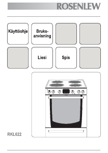 Käyttöohje Rosenlew RKL622 Liesi