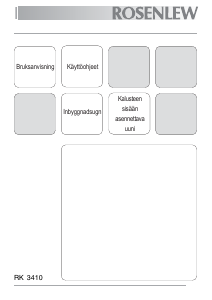 Käyttöohje Rosenlew RK3410W Uuni