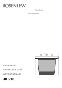 Käyttöohje Rosenlew RK210W Uuni