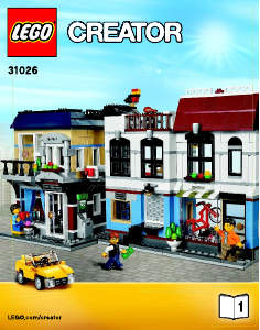 Manual Lego set 31026 Creator Bike shop and cafe