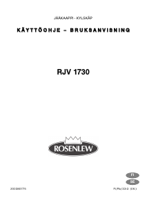 Bruksanvisning Rosenlew RJV1730 Kylskåp