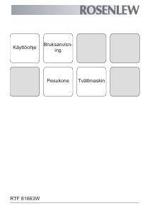 Bruksanvisning Rosenlew RTF81663W Tvättmaskin