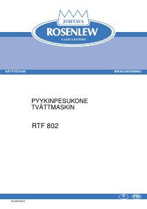 Käyttöohje Rosenlew RTF802 Pesukone