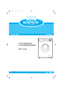 Bruksanvisning Rosenlew RTF3103 Tvättmaskin