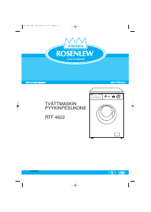 Bruksanvisning Rosenlew RTF4022 Tvättmaskin