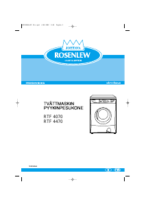 Bruksanvisning Rosenlew RTF4470 Tvättmaskin