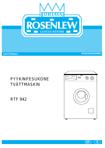 Bruksanvisning Rosenlew RTF942 Tvättmaskin
