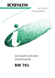Käyttöohje Rosenlew RW701 Astianpesukone