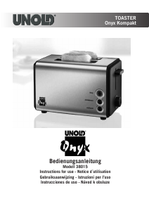 Manual de uso Unold 38015 Onyx Kompact Tostador