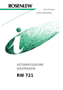 Käyttöohje Rosenlew RW721 Astianpesukone