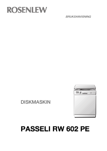 Bruksanvisning Rosenlew RW602PE Diskmaskin