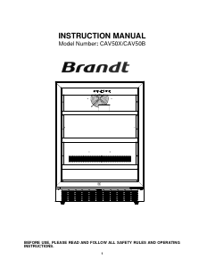 Bruksanvisning Brandt CAV50X Vinkyl