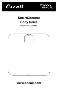 Manual Escali SC200BS SmartConnect Scale