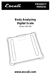 Manual Escali BF180 Scale