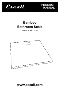 Manual Escali ECO200 Bamboo Scale