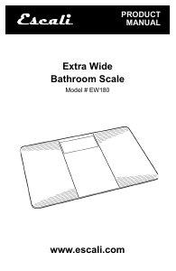 Manual Escali EW180 Extra Wide Scale