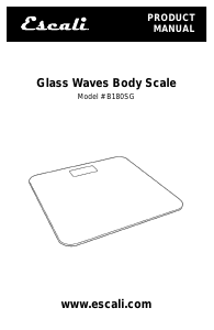 Mode d’emploi Escali B180SG Glass Waves Pèse-personne