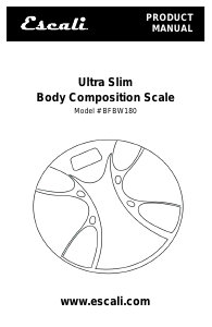 Manual de uso Escali BFBW180 Ultra Slim Báscula