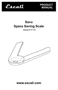 Handleiding Escali F115 Savu Keukenweegschaal