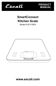 Handleiding Escali SC115KS SmartConnect Keukenweegschaal