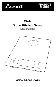 Manual Escali SLR157 Stela Kitchen Scale