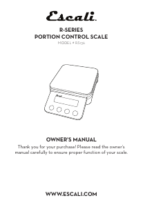 Handleiding Escali RS136 Keukenweegschaal