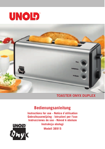 Manual Unold 38915 Onyx Duplex Toaster