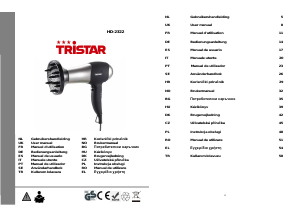 Instrukcja Tristar HD-2322 Suszarka do włosów