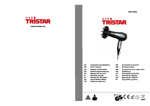 Manual de uso Tristar HD-2325 Secador de pelo